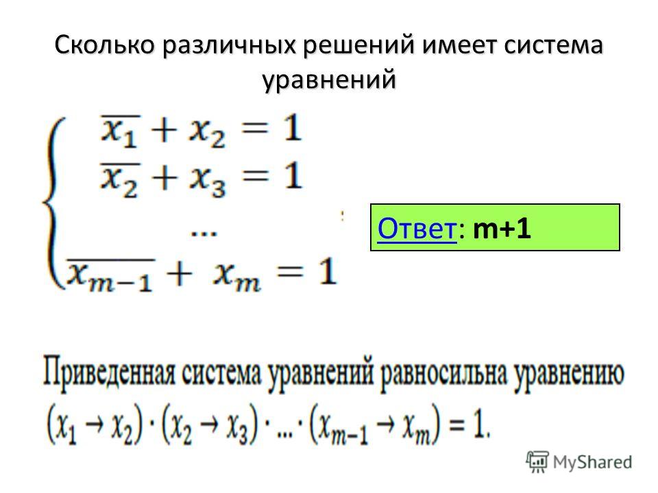 Какая система не имеет решений