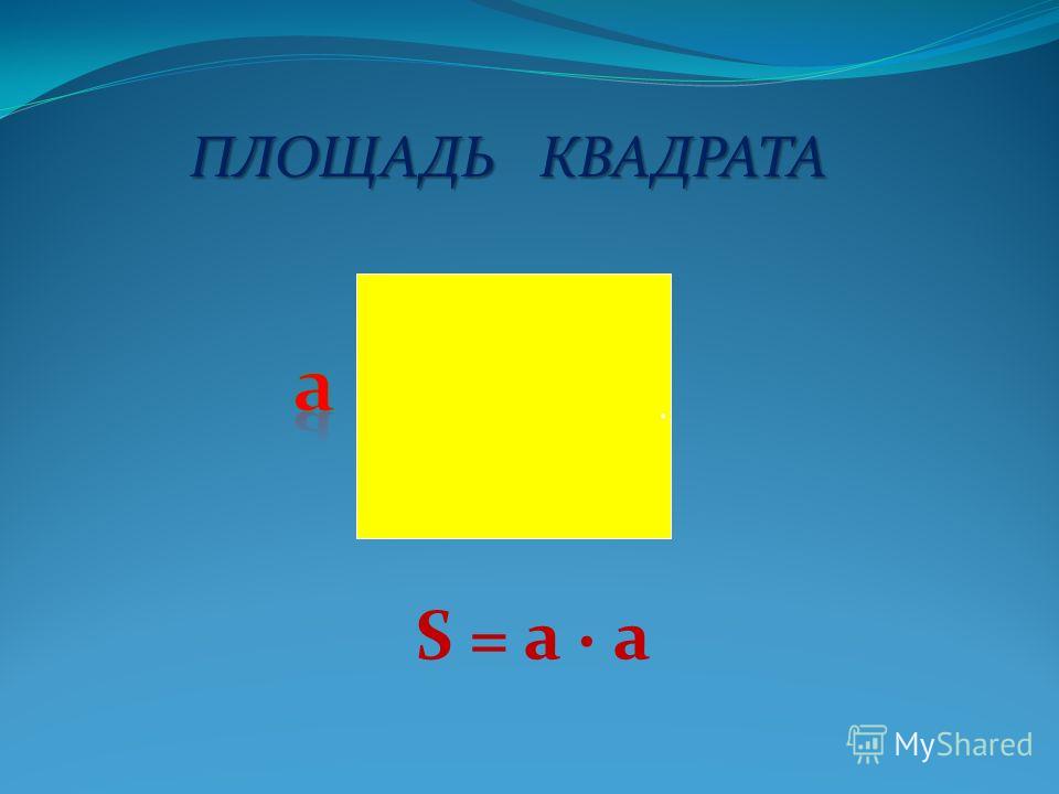 Площадь квадрата 8 класс