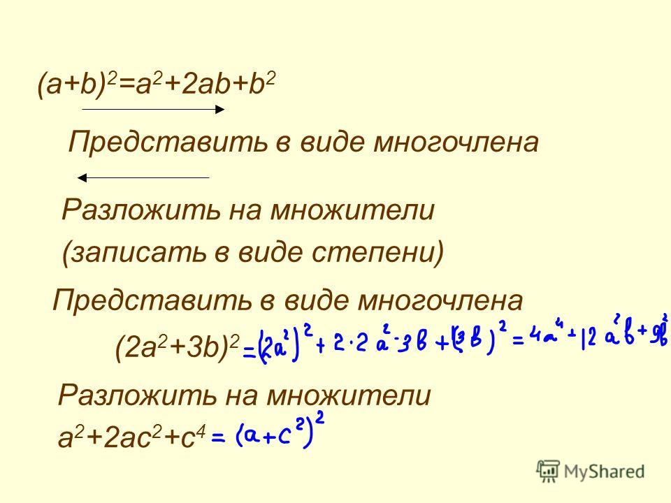 Разложить a2 b2. Разложить многочлен третьей степени на множители. Разложить на множители со степенями. Представить в виде многочлена.