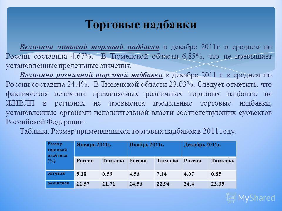 Размер надбавок зависит