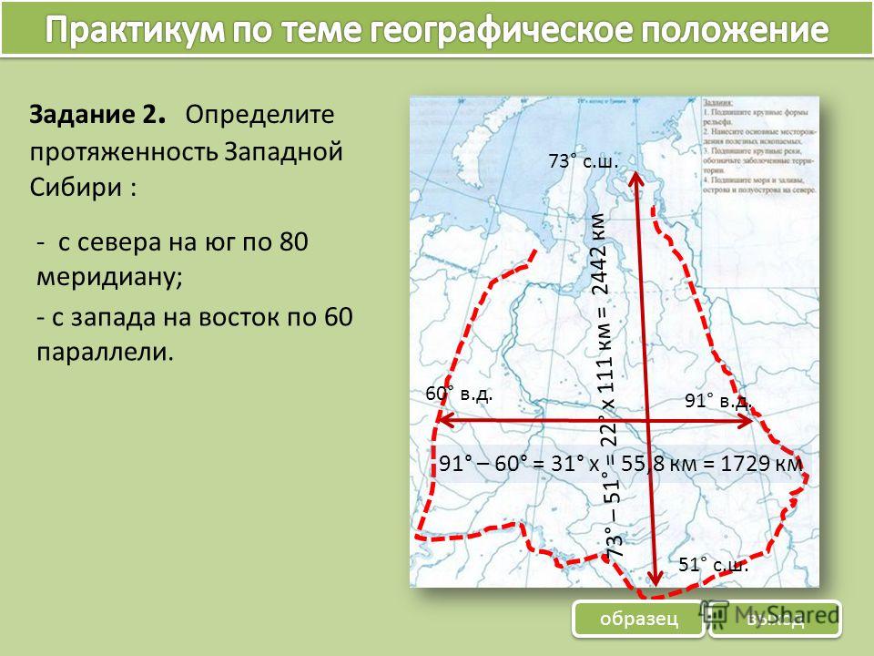 План физико географического положения