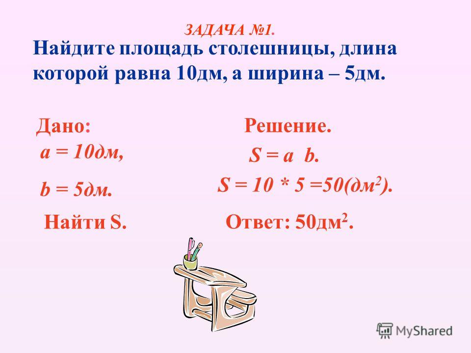 Формула площади м2