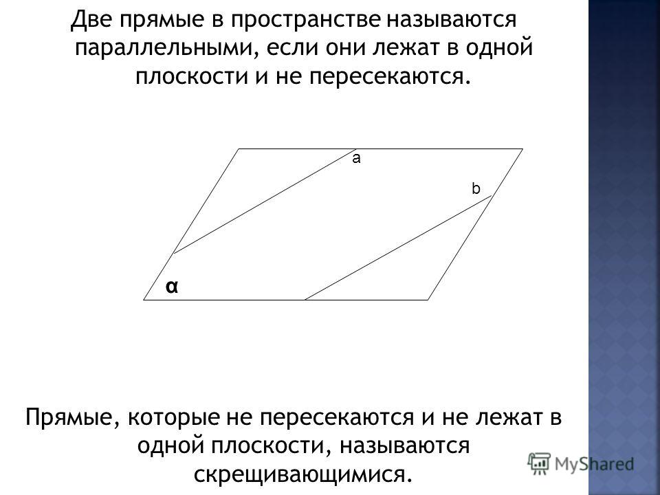 Могут ли скрещивающиеся прямые быть параллельными