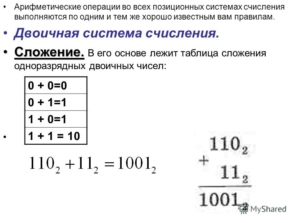 Арифметические действия в системах счисления. Двоичная позиционная система счисления. Арифметические операции в позиционных системах сложение. Таблица арифметических операций в двоичной системе счисления. Арифметические операции в позиционных системах счисления 8 класс.