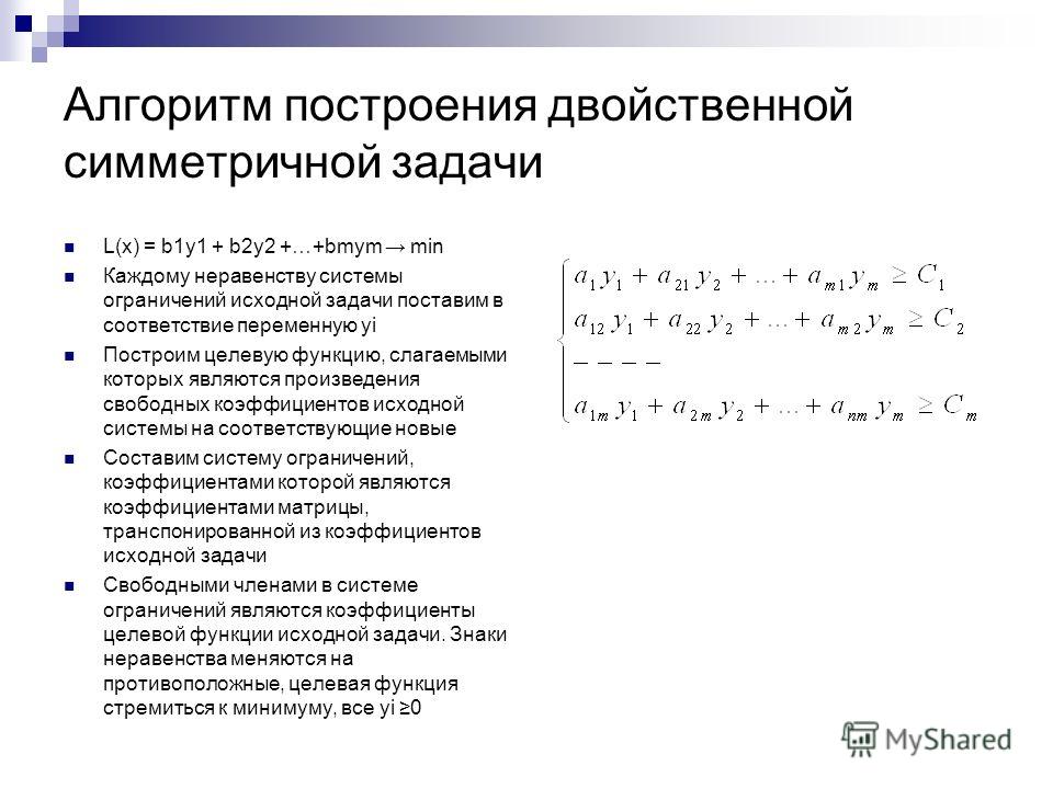 Двойственная задача графическим методом