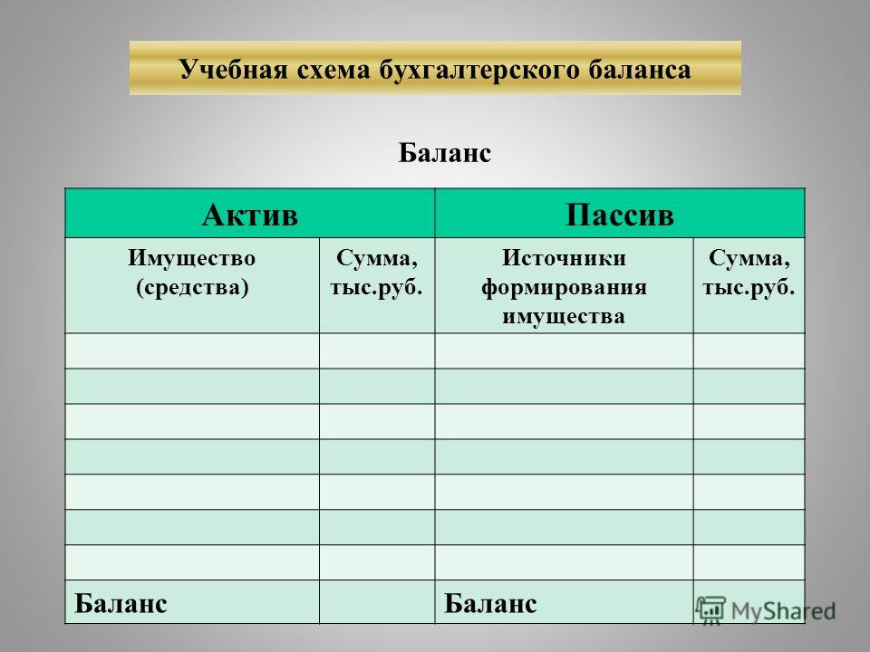 Актив и пассив имущества