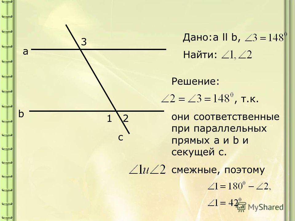 На каких из рисунков 214 а г прямые m и n параллельны