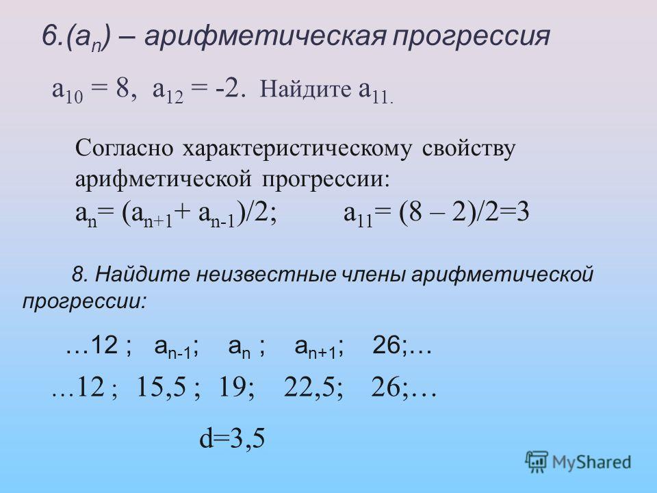 Прогрессия 8. SN арифметическая прогрессия.