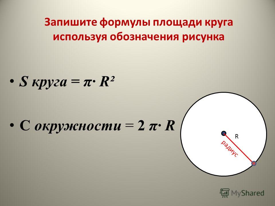 Сумма площадей окружностей. 2 Формулы площади круга. Формула нахождения s круга. Формулатплощади круга. Площадь окружности формула.