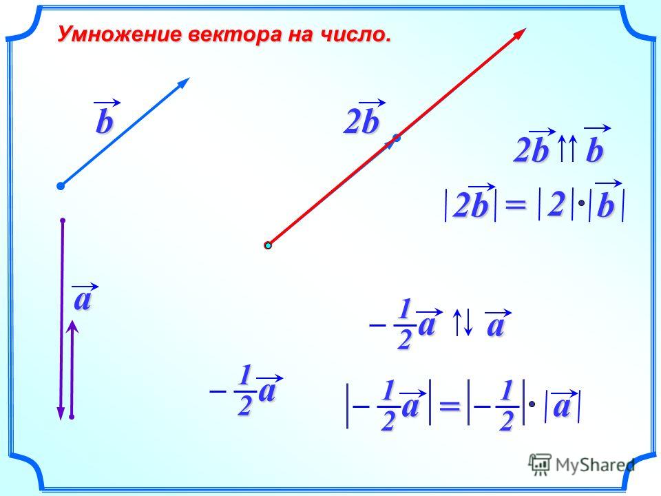 Произведение вектора на число. Умножение векторов. Умножение вектора на вектор. Умножение модулей векторов. Умножение координат вектора на число.