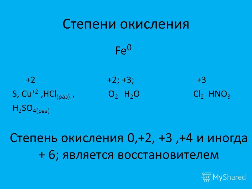 Степень окисления в формуле cl2. Степень окисления.