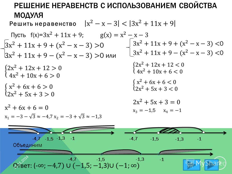 Презентация неравенства с модулем 8 класс