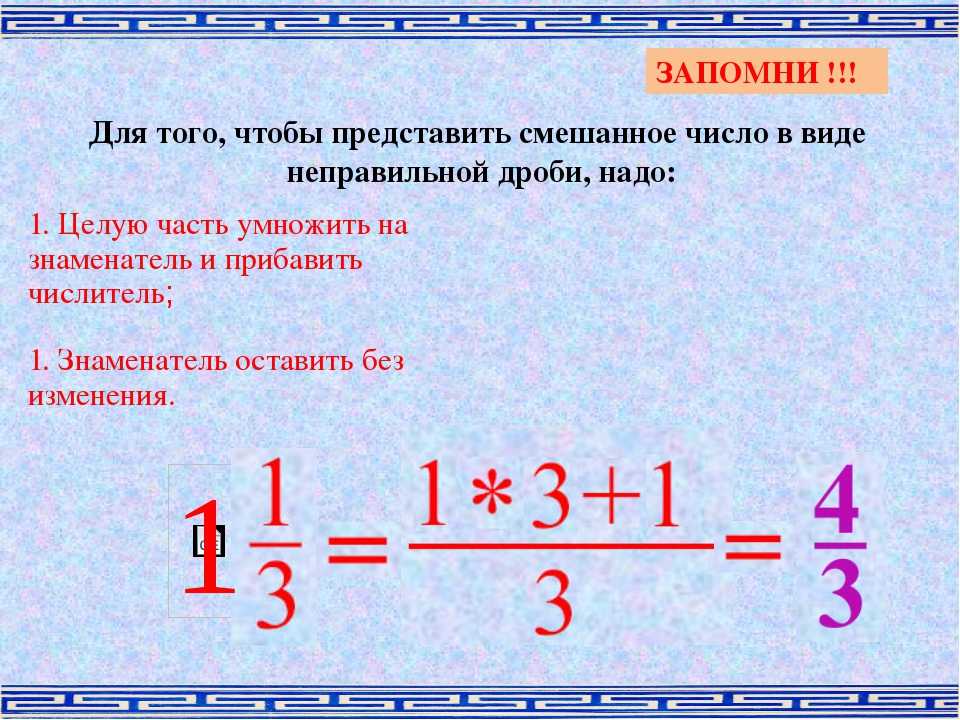 Правильные и неправильные дроби технологическая карта