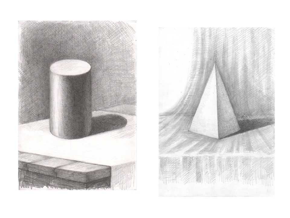 Как нарисовать цилиндр и шар карандашом поэтапно