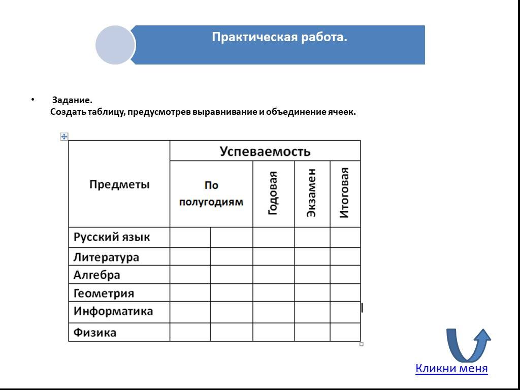 Работа в ворде с таблицей рисунками и текстом практическая работа