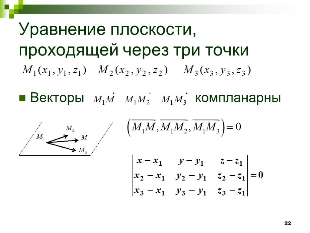 Уравнение плоскости по трем точкам. Нахождение уравнения плоскости проходящей через 3 точки. Вывод уравнения плоскости проходящей через три заданные точки. Как построить уравнение плоскости по 3 точкам. Написать общее уравнение плоскости проходящей через точки.