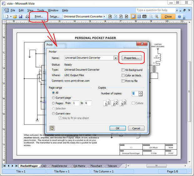 Visio привязка