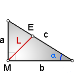 Биссектриса прямого угла прямоугольного треугольника