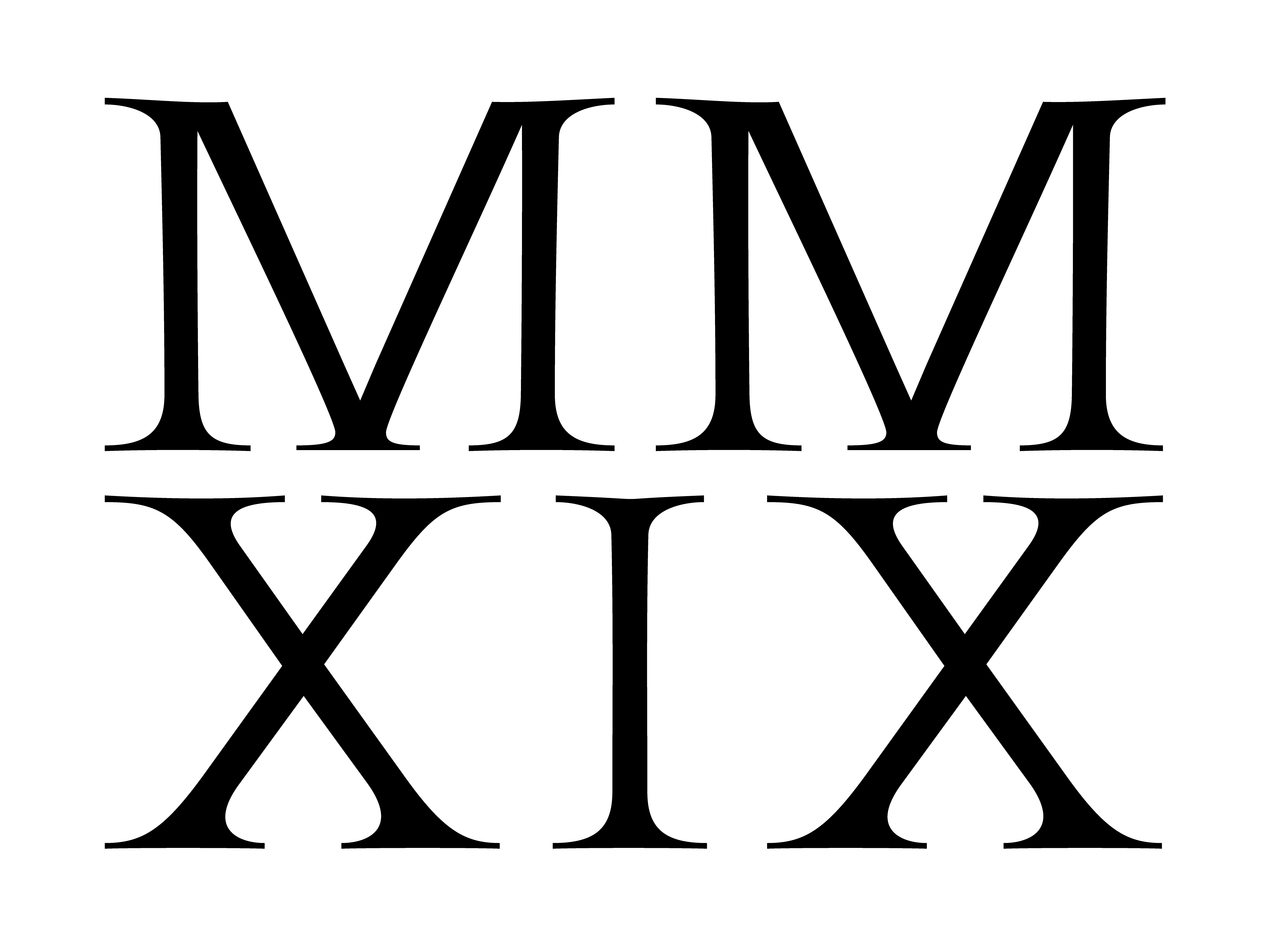 nnick lettering roman numerals 2019