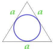 Площадь круга вписанного в равносторонний треугольник