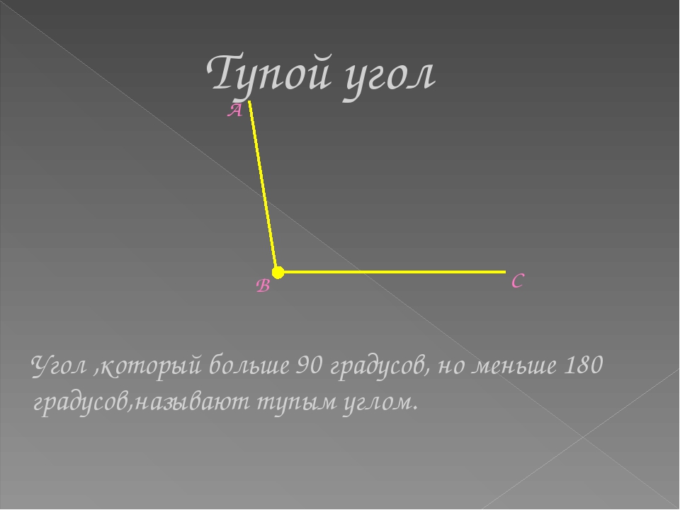 Наименьший угол. Тупой угол. Угол тупого угла. Тупой угол больше 90 градусов. Угол больший 90 градусов.