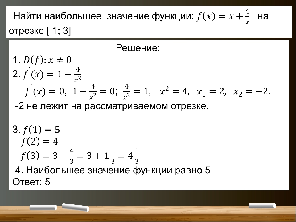 Найдите значение функции если известно значение. Нахождение наибольшего и наименьшего значения на отрезке. Наименьшее значение функции через производную. Найти наибольшее значение функции на промежутке. Нахождение наименьшего значения функции на отрезке.