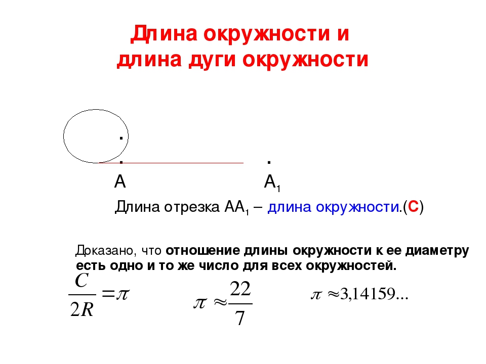 Радиус окружности найти длину круга. Длина дуги окружности формула через диаметр. Как через дугу найти диаметр. Формула нахождения длины дуги окружности. Длина окружности формула.