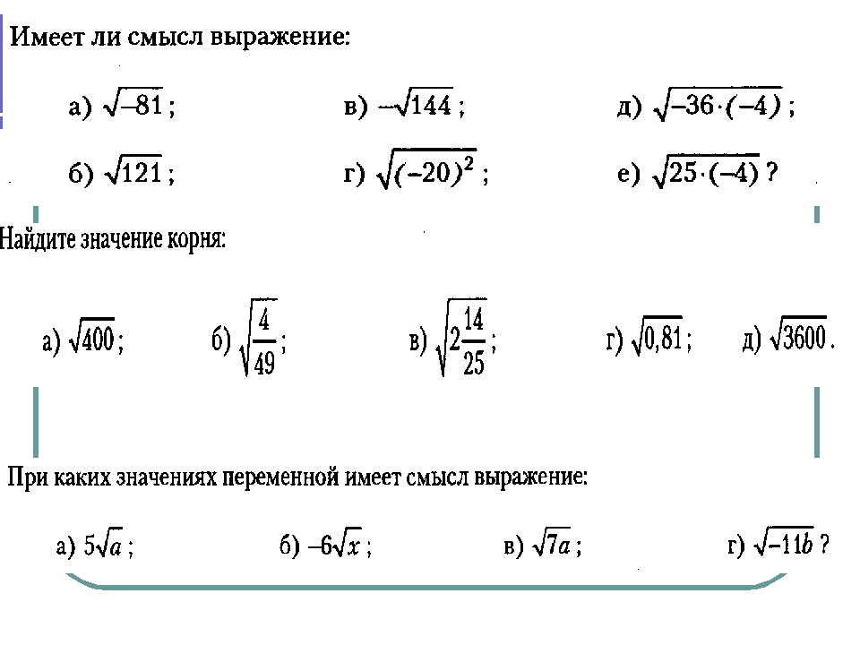 Найти значение выражения корень 18 80. Понятие квадратного корня. Понятие корня из неотрицательного числа. Корень из корня. Квадратный корень из неотрицательного числа.