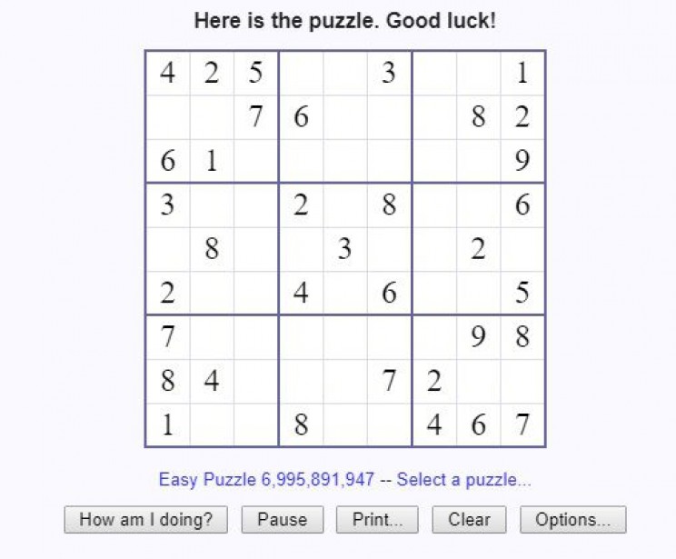 maths games sudoku