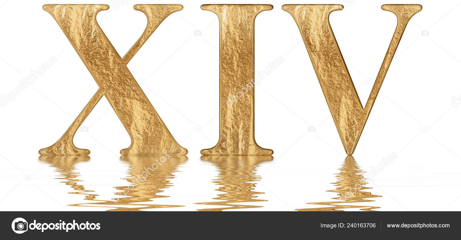 depositphotos 240163706 stock photo roman numeral xiv quattuordecim fourteen