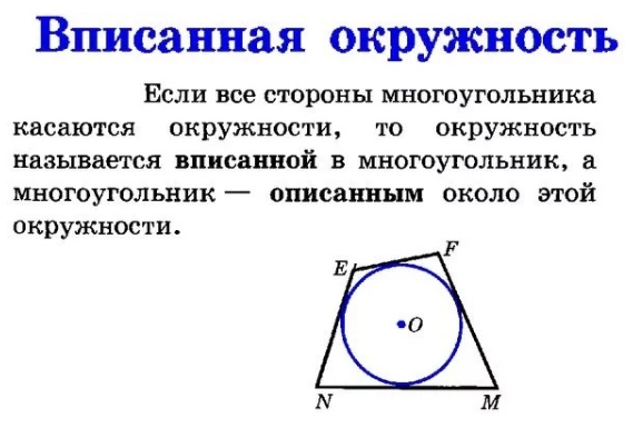 Презентация по геометрии 8 класс вписанная и описанная окружности атанасян