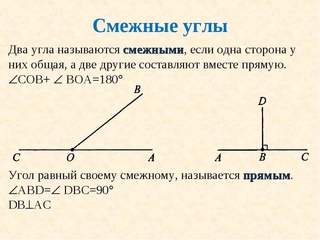 Какие углы называются смежными чему равна сумма смежных углов сделайте рисунок