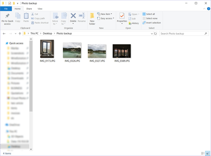 Locate the heic pictures in the folder
