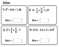 Exponents with Fractions and Decimals